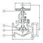 F7319 10K Cast Steel Globe Valve 500